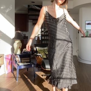 Zara Cowl Neck Polka Dot Dress